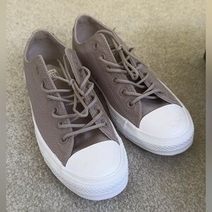 Converse cordura taupe low tops - size 9